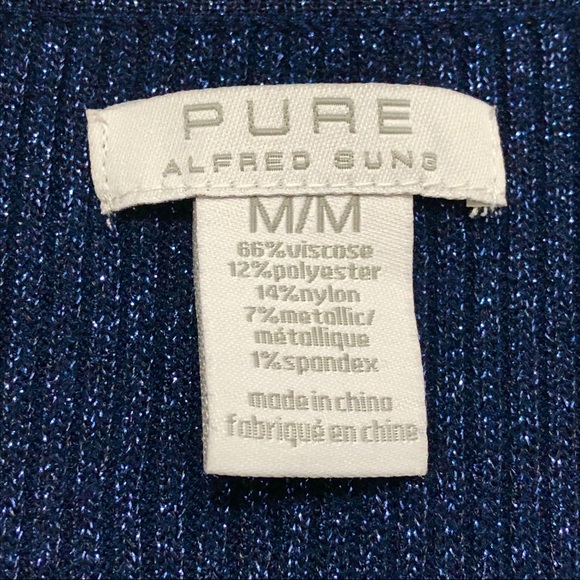 ALFRED SUNG Sparkly Navy Cardigan | Size M - Picture 7 of 15